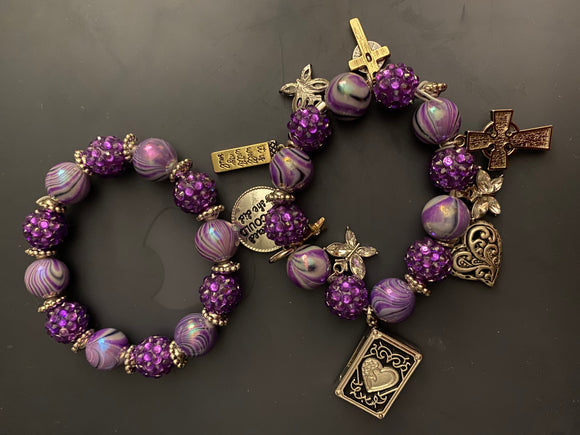 Bracelet Purple Charm Braclet