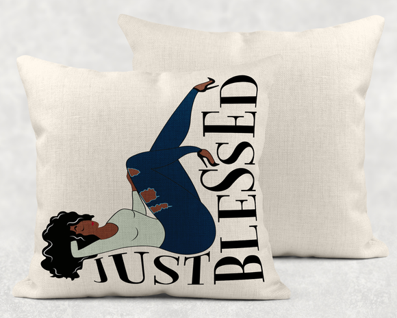 Just Blessed Pillow
